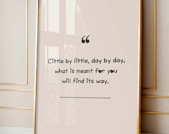 Positive quotes, Quote print, A Little Progress, Motivational Office Decor, School Counselor, Inspirational quote, Progress Quote,