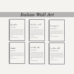 Italy Wall Art, Italian Gifts Decor, Italian Wall Prints Dolce Far Niente Quote, Italian Definitions Art, Home Decor