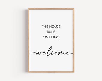 Welcome Home Printable, Home Quotes, Typography Print, Inspirational Quotes, Minimalist Home Sign, Welcome Prints