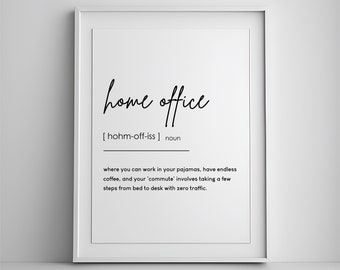home office decor, funny home office decor, office wall art, definition print, office wall decor, Digital Download