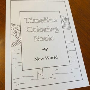 Cycle 1 2 3//New World Bundle//Weeks 19-23//Classical Conversations//Timeline//Memory Work//Coloring Book