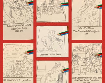 Cycle 1 2 3//New World Bundle//Weeks 13-18//Classical Conversations//Timeline//Memory Work//Coloring Book