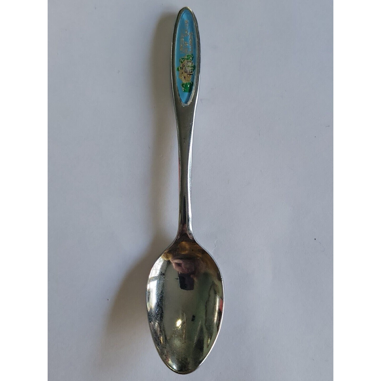 Souvenir Spoon Collectible Lincoln’s New Salem Illinois Chrome, Japan 5 ...