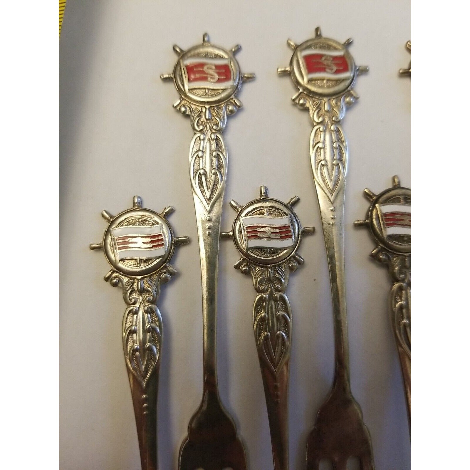 Japan Souvenir Collector Spoons Forks Panamamaru 1981 Nickel