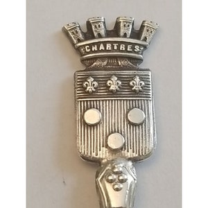 Vintage Souvenir Spoon, Chartres France bowl stamped