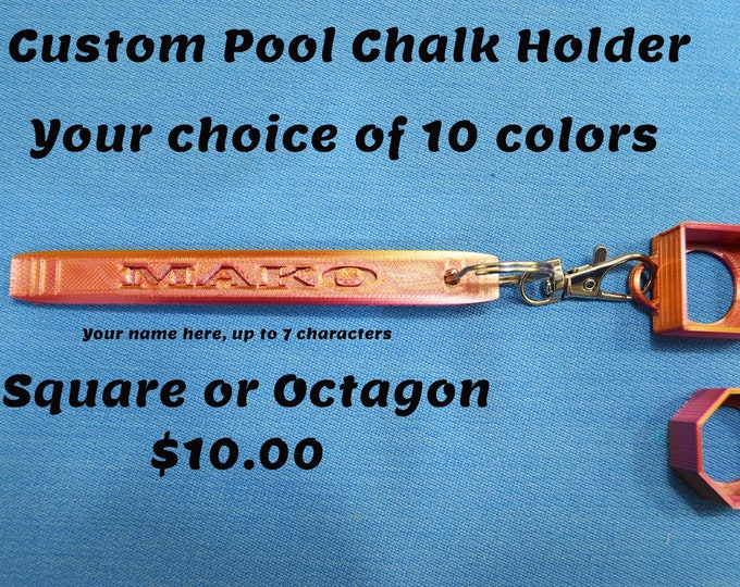 Custom Pool Cue Chalk Holder Etsy