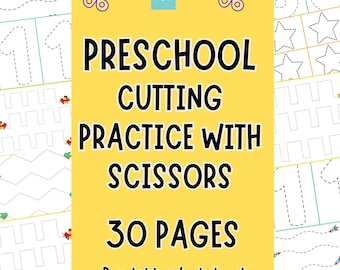 Printable Cutting Practice with Scissors Activity Preschool