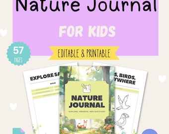 Kids Nature Journal: Outdoor Exploration Worksheets, Printable PDF ...