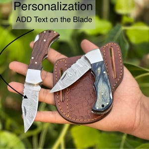 Regalo di ringraziamento per compleanno di Groomsman in acciaio di Damasco fatto a mano per uomo Regalo per fidanzato Anniversario di matrimonio Regalo di San Valentino per lui