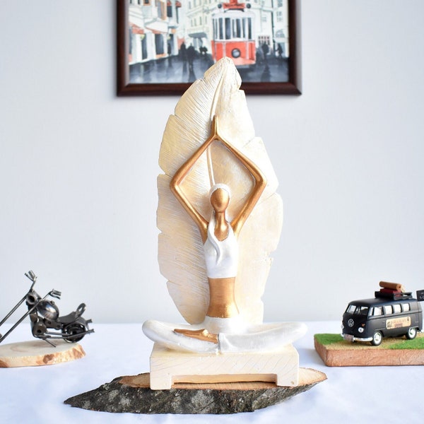Yoga Girl Statue Big/ Yoga Gifts/ Yoga Decor/ Yoga Lover Gift/ Yoga Teacher/ Housewarming gift/ Decoration for home