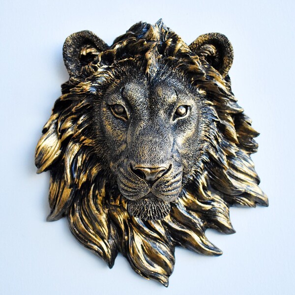 Lion Head Wall Decor Etsy