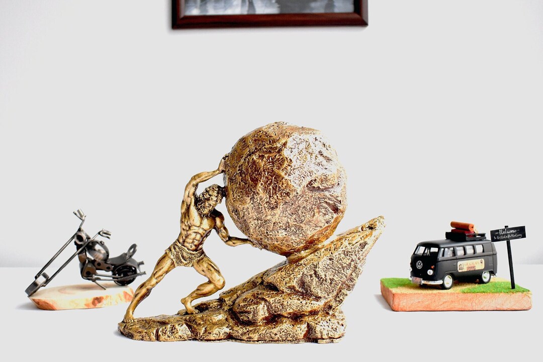 Ancient Greek Sisyphus Statue ,sisyphus Sculpture,greek Statue Etsy