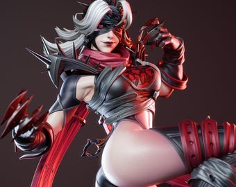 Hand-Painted Malice Resin Statue: 3D Printed Fantasy Figure
