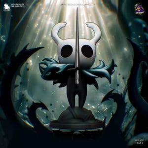 3D Painted Hollow Knight Figure | Inspired of Hollow Knight | Indie Game Decor | 3D Model Print