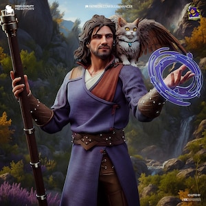 Baldur&#39;s Gate 3 Gale Figure - Handmade D&D Wizard Resin Statue | Limited Edition RPG Gift for Gamers