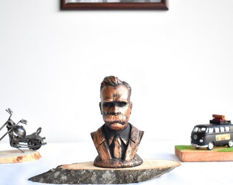 Friedrich Nietzsche Statue \ Philosopher Sculpture / Home Decor / Art Decor