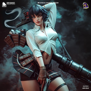 Hand-Painted Lady Statue - Inspired of DMC - Anime Resin Figure