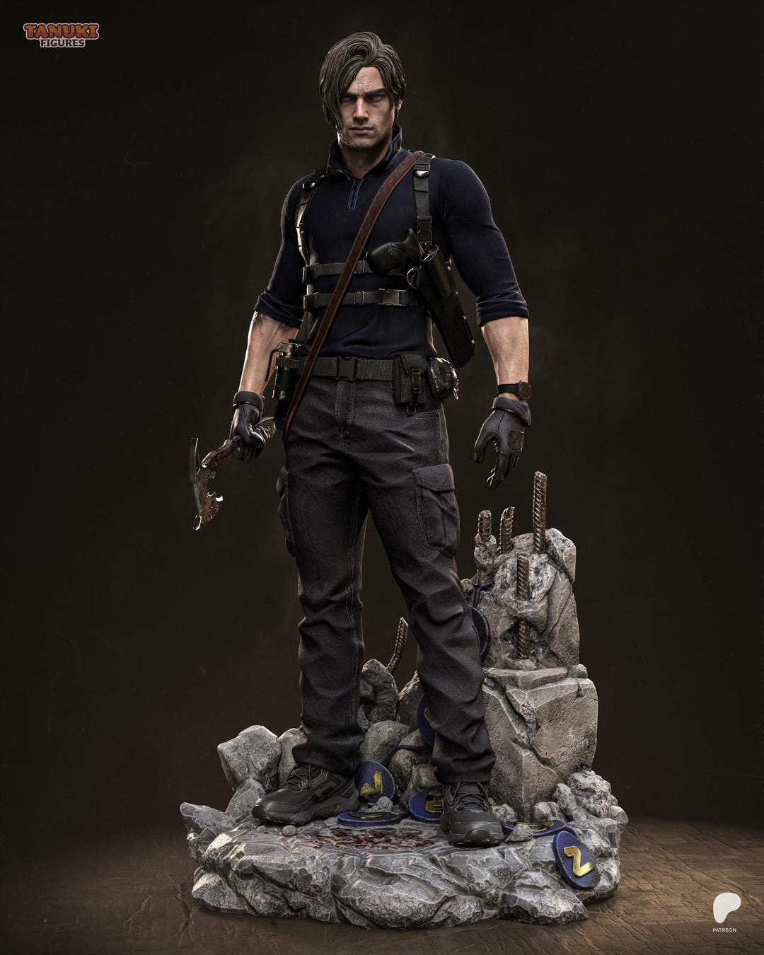 Leon Kennedy Resin Statue: Hand-painted Resident Evil Collectible Figure / Survival Horror Hero Display Gift - Etsy