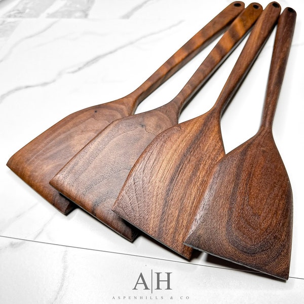 Handmade Walnut Wood Spatula - 13” | Cooking Spatula | Hand Carved Spatula | Made in the USA | Easter Gift | Gift for Chef | Kitchen