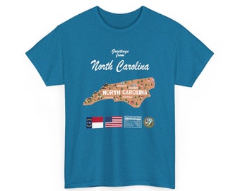 North Carolina State Map - Unisex Tee, Art Print, Hoodie, Sweatshirt, shirt, t shirt, t-shirt, tee, gift, vintage tee, unisex tee