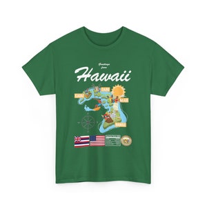 Hawaii State Map - Unisex T-Shirt, Kunstdruck, Hoodie, Sweatshirt, Shirt, T-Shirt, T-Shirt, T-Shirt, Geschenk, Vintage-T-Shirt, Unisex-T-Shirt