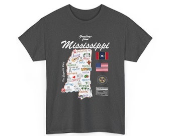 Mississippi State Map - Unisex Tee, Art Print, Hoodie, Sweatshirt, shirt, t-shirt, t-shirt, tee, cadeau, vintage tee, unisex tee