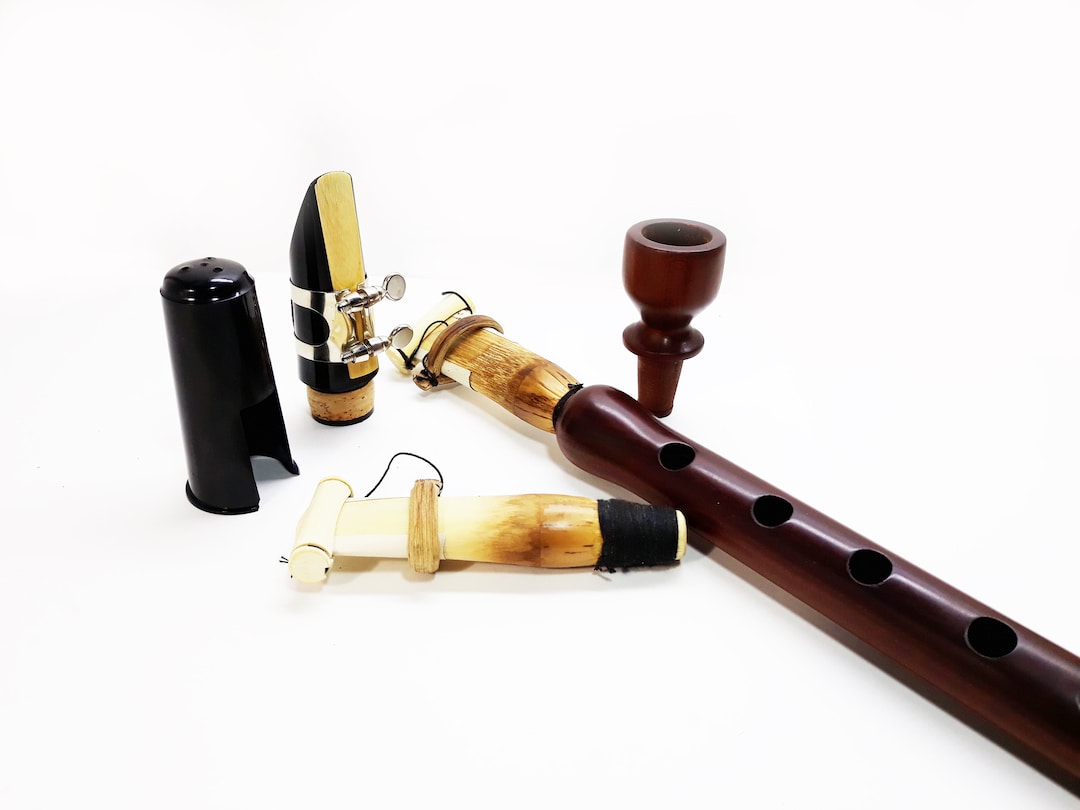 Duduk Armeno Professionale In Legno Di Albicocco &ndash; Chiave A Con 2 Ance E Custodia