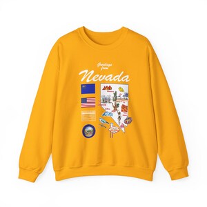 Nevada State Map - Unisex Sweatshirt, Kunstdruck, Sweatshirt, Kapuzenpullover, Shirt, T-Shirt, T-Shirt, T-Shirt, Geschenk, Vintage-Shirt