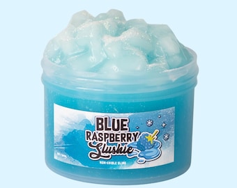 Blue Raspberry Icee Slime, Jelly Cube Sensory Toy, Kids 8oz