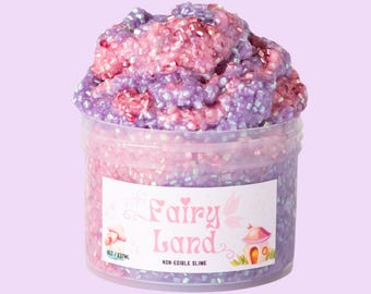 Fairy Land Bingsu Slime, Crunchy Clear Slime, Fairy Slime, ASMR Slime, Scented Slime, Bingsu Bead Slime, 8oz