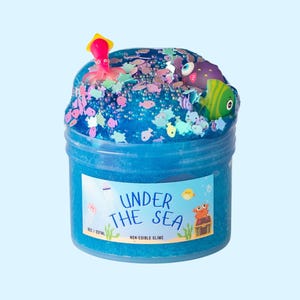UNDER THE SEA Thick Glossy Clear Slime Scented Slime Beginner Colorful Slime Girly Slime Fluffy Slime Gift Ideas for birthday gift kids