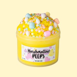 Marshmallow Peeps Cloud Slime, Fluffy Scented Slime for Kids, Easter Slime Gift, Soft Non Sticky Slime, Sensory Toy, easter gift 8oz