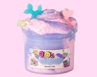 90's Dreaming Floam Slime, Strawberry Champagne Scented, Crunchy Sensory Toy (8oz)