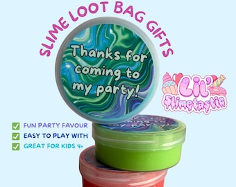 Loot Bag Cloud Slime Happy Birthday Take Home Gift | Slime Set for Kids, Cloud Slime, Birthday Goodie Bags | sold in sets slime party 4oz