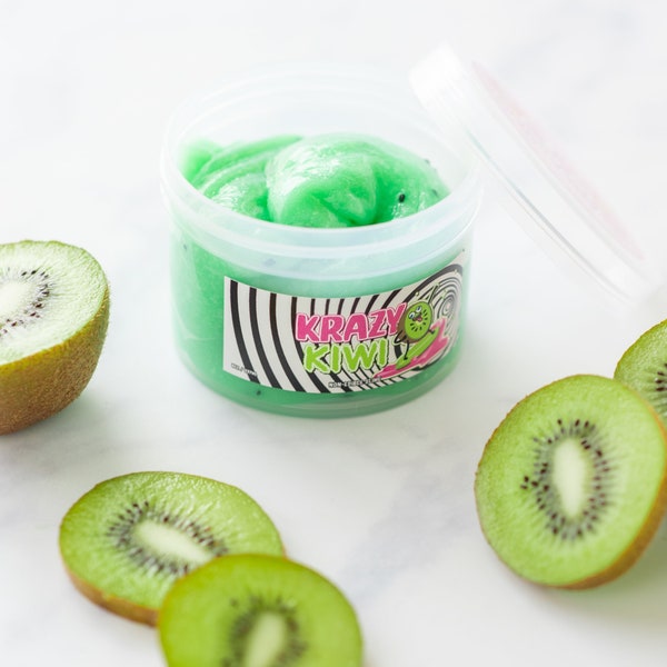 KRAZY KIWI Float Slime | 8oz Scented Slime | Clear Slime | Icee Slime | DIY Slime