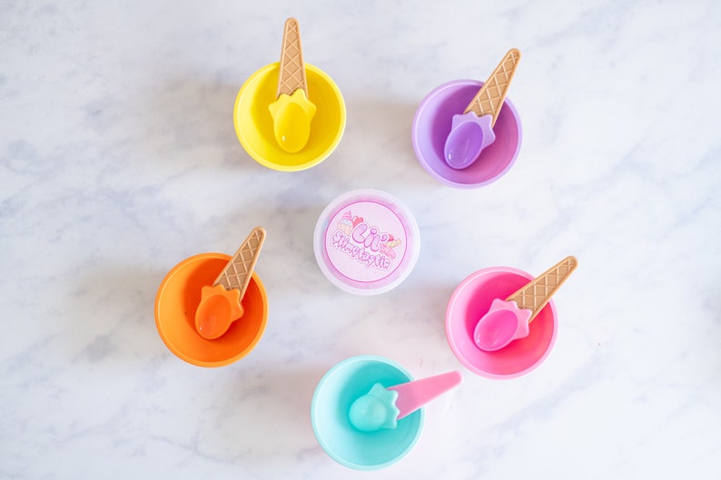 Ice Cream Bowl & Spoon Add on Slime Accessory Food Play - Etsy