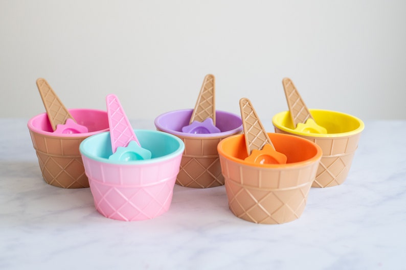 Ice Cream Bowl & Spoon Add on Slime Accessory Food Play - Etsy