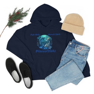 Pisces Zodiac Galactyca Unisex Heavy Blend Sudadera con capucha