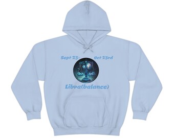 Libra Zodiac Galactyca Unisex Heavy Blend Hooded Sweatshirt