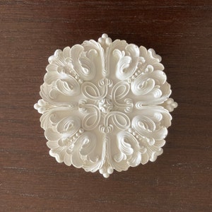 Elegant White Plaster Rosette - Elevate your ceiling or wall with this elegant white plaster Rosette. Lot of 10