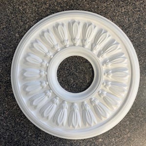 Decoração para casa Medalhão de gesso, medalhão de teto, medalhão de lustre para luminárias, roseta de teto, arte de parede, medalhão de luz