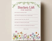 Wildflower Graduation Bucket List Card, Graduation Keepsake Card, Advice for the Graduate Card, Boho Grad Party Printable, Canva Template