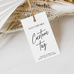 Editable Tags Instant Download Template | 100% Editable Custom Tag | Minimalist Tag | Business Tag | Wedding Tag | Modern Tag | CANVA