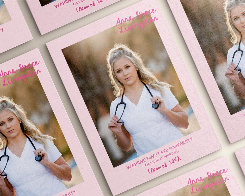 Nurse Graduation Invitation Editable Template BSN Nursing School