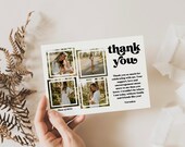 Graduation Photo Thank You Card Template | Canva Card | Retro Graduation | Minimal Graduation | Graduation Thank You Note | Instant Download