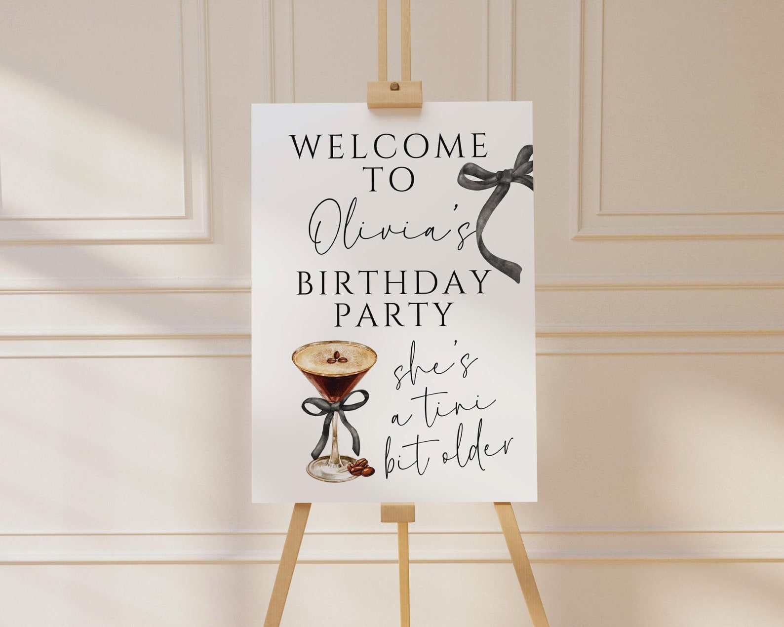 Welcome Bit A Tini Bit Older Welcome Sign Template | Birthday Welcome Sign ...