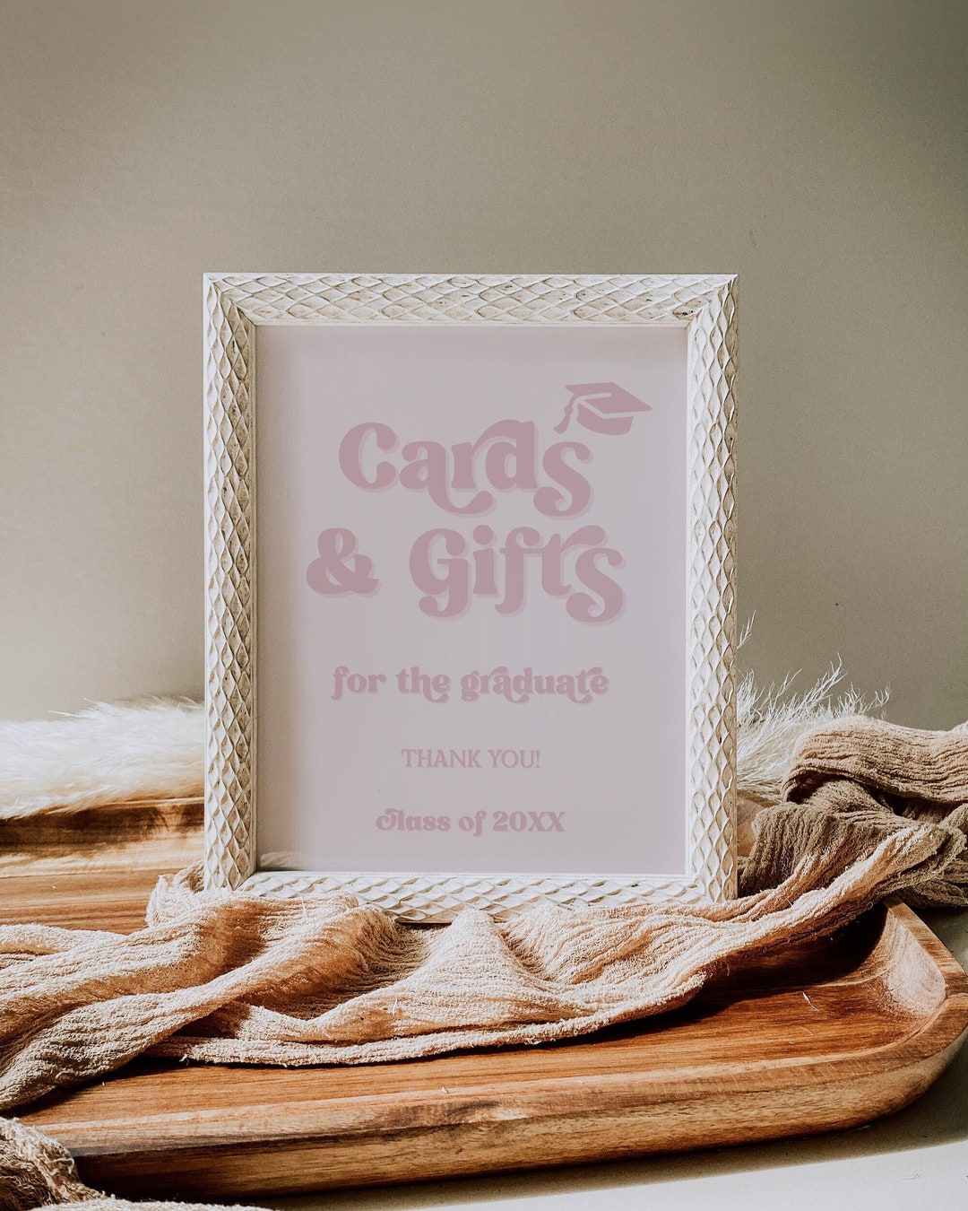 Graduation Cards & Gifts Sign Template | Editable Grad Party Table Sign ...