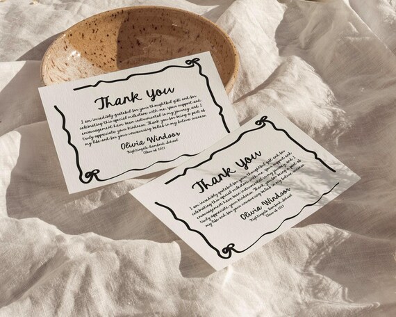 note of encouagemmebt in grad card Personalized Graduation Thank You 2026 Blue, FLAT Custom Message Thank You Cards For Graduation Gifts, Graduate Thank You Notes With Envelopes, Your Choice Color, Quantity, and Envelope Color Inspirational Quote - Words of