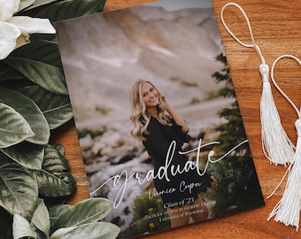 Graduation Invitation Template | Graduation Announcement Template | Graduation Party Invite | Photo Collage | Canva Template