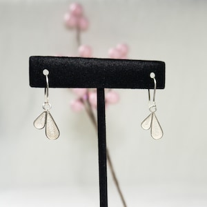 Peruvian 950 Silver, Silver Boho Dangle Earrings, Filigree Art, Hook Ear-wires, Handmade Jewelry, Lightweight Design, Gift Idea